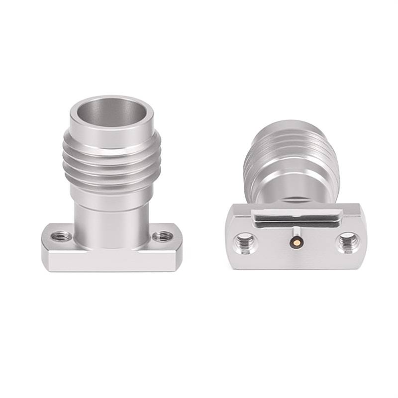 1.85mm Female Vertical Launch Solderless PCB Connector with 2 Hole Flange for CPW/Microstrip | DC - 67GHz | 6.35mm Slot