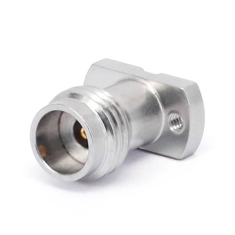 2.4mm Female Solderless PCB Connector with 2 Hole Flange for CPW/Microstrip, DC - 50GHz