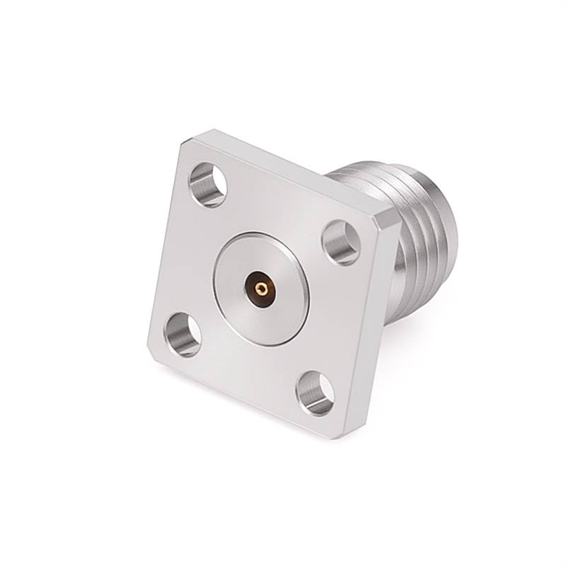 2.92 Female Field Replaceable Connector | 4 Hole Flange | Hole Spacing 6.35mm | Acceptable Pin Diameter 0.30mm | DC -40GHz