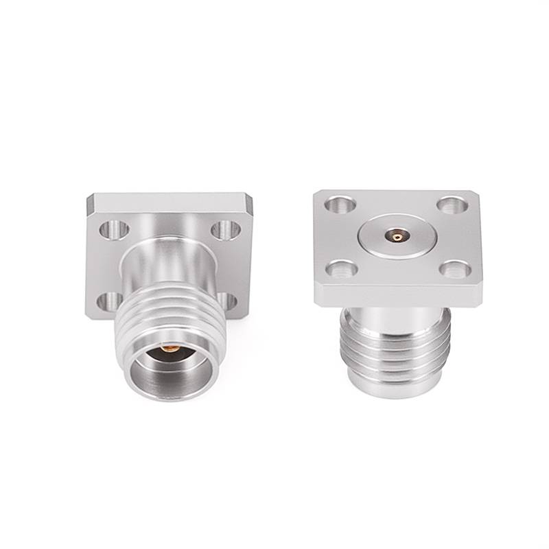 2.92 Female Field Replaceable Connector | 4 Hole Flange | Hole Spacing 6.35mm | Acceptable Pin Diameter 0.30mm | DC -40GHz