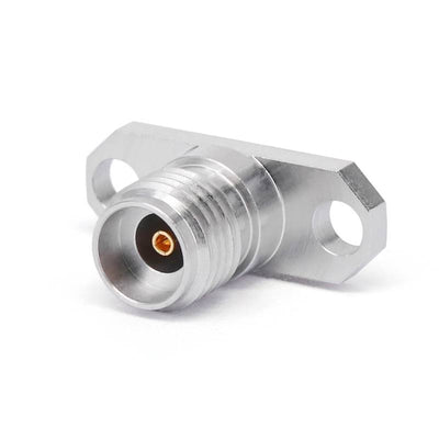 2.92mm Female Connector with 2 Hole Flange | Hole Spacing 12.2mm | Through-plate Metal Diameter 1.67mm and Length 3mm | DC - 40GHz