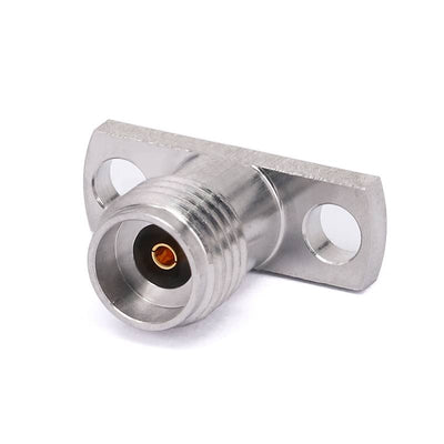 2.92 Female Field Replaceable Connector | 2 Hole Flange | Hole Spacing 10.2mm | Acceptable Pin Diameter 0.38mm | DC -40GHz