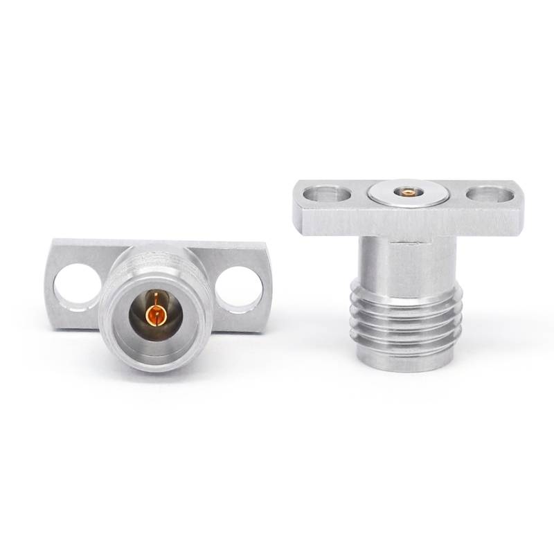 2.92mm Female Connector Field Replaceable with 2 Hole Flange, Hole Spacing 8.9mm, Acceptable Pin Diameter 0.51mm, DC - 40GHz