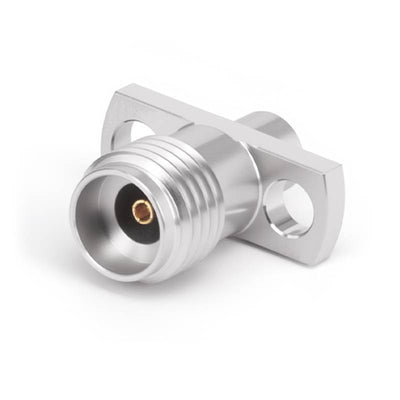 2.92mm Female Connector with 2 Hole Flange | Hole Spacing 8.6mm | Through-plate Metal Diameter 4mm and Length 3mm | DC - 40GHz