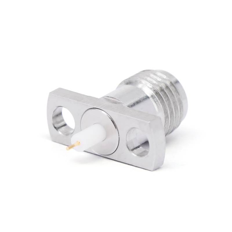 2.92mm Female Connector with 2 Hole Flange, Hole Spacing 8.6mm, Through-plate Metal Diameter 1.67mm and Length 3mm, DC - 40GHz