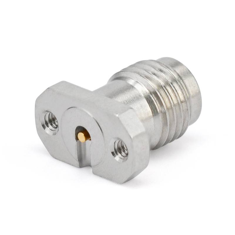 2.92mm Female Solderless PCB Connector with 2 Hole Flange for CPW/Microstrip, DC - 40GHz