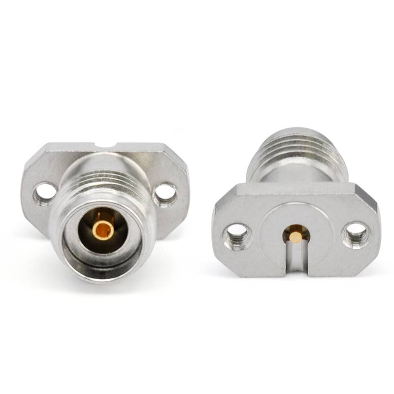 2.92mm Female Solderless PCB Connector with 2 Hole Flange for CPW/Microstrip, DC - 40GHz