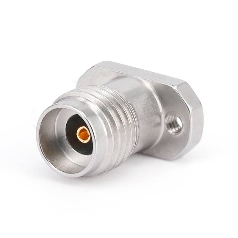 2.92mm Female Solderless PCB Connector with 2 Hole Flange for Stripline, DC - 40GHz
