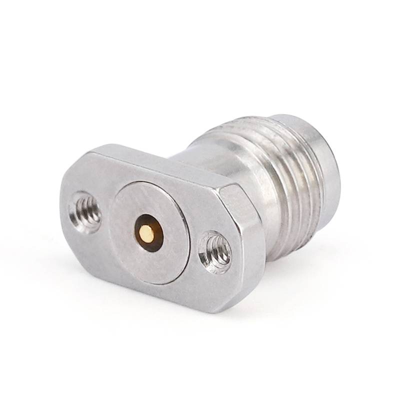 2.92mm Female Solderless PCB Connector with 2 Hole Flange for Stripline, DC - 40GHz