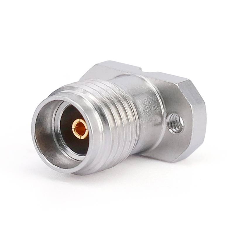 3.5mm Female Solderless PCB Connector with 2 Hole Flange for CPW/Microstrip, DC - 26.5GHz
