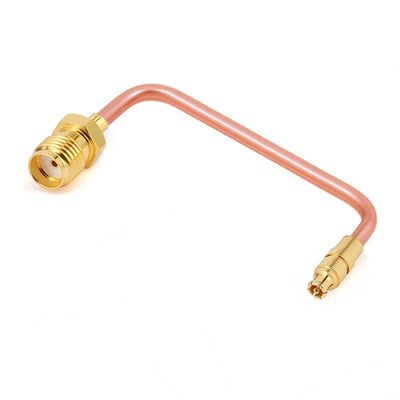 SMA Female to GPPO (mini-SMP) Right Angle Female Cable Assembly | .086" Semi-Rigid GUT-085 (Copper) Coax Cable | DC - 18GHz