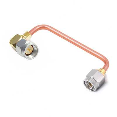 SMA Male to SMA Right Angle Male Cable Assembly | .086" Semi-Rigid GUT-085 (Copper) Coax Cable | DC - 6GHz
