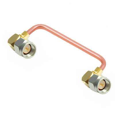 SMA Right Angle Male to SMA Right Angle Male Cable Assembly | .086" Semi-Rigid GUT-085 (Copper) Coax Cable | DC - 6GHz