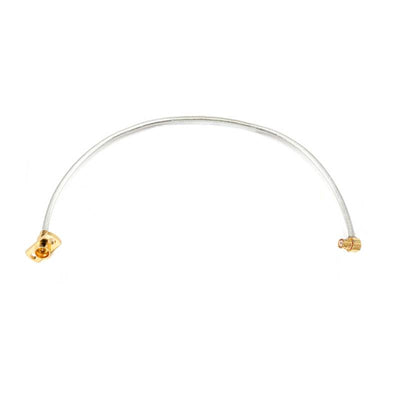 GPO(SMP) 2 Hole Flange Male to GPO(SMP) Right Angle Female Cable Assembly | .086" Semi-Flexible Coax Cable Without FEP Jacket | DC - 18GHz