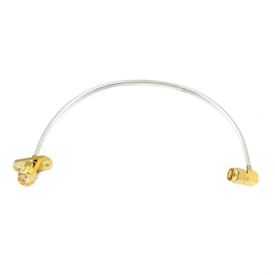 SMA 2 Hole Flange Female to SMA Right Male Cable Assembly | .086" Semi-Flexible Coax Cable Without FEP Jacket | DC - 6GHz