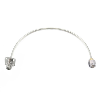 SMA Male to SMA 4 Hole Flange Female Cable Assembly | .086" Semi-Flexible Coax Cable Without FEP Jacket | DC - 18GHz