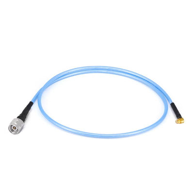 2.4mm Male to GPO(SMP) Right Angle Female Cable Assembly | 086" Semi-Flexible Coax Cable with FEP Jacket | DC - 40GHz