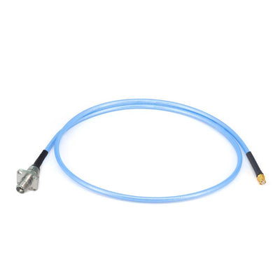 2.92mm 4 Hole Flange Female to GPO(SMP) Female Cable Assembly | 086" Semi-Flexible Coax Cable with FEP Jacket | DC - 40GHz