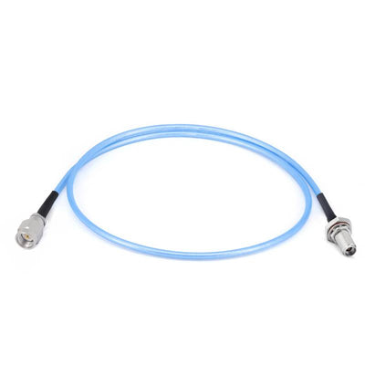 2.92mm Male to 2.92mm Bulkhead Female Cable Assembly | .086" Semi-Flexible Coax Cable With FEP Jacket | DC - 40GHz
