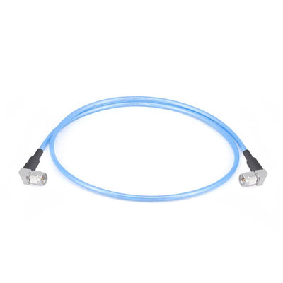 2.92mm Right Angle Male to 2.92mm Right Angle Male Cable Assembly | 086" Semi-Flexible Coax Cable with FEP Jacket | DC - 40GHz