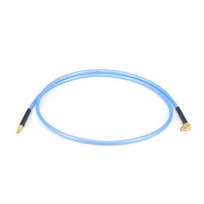 GPPO(Mini-SMP) Female to GPPO(Mini-SMP) Right Angle Female Cable Assembly | 086" Semi-Flexible Coax Cable with FEP Jacket | DC - 40GHz