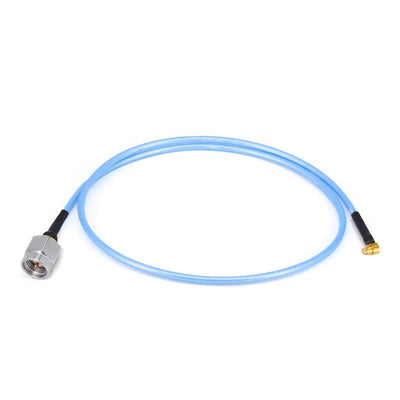SMA Male to GPO(SMP) Right Angle Female Cable Assembly | 086" Semi-Flexible Coax Cable with FEP Jacket | DC - 26.5GHz