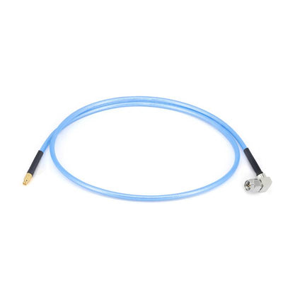 SMA Right Angle Male to GPPO(Mini-SMP) Female Cable Assembly | 086" Semi-Flexible Coax Cable with FEP Jacket | DC - 18GHz