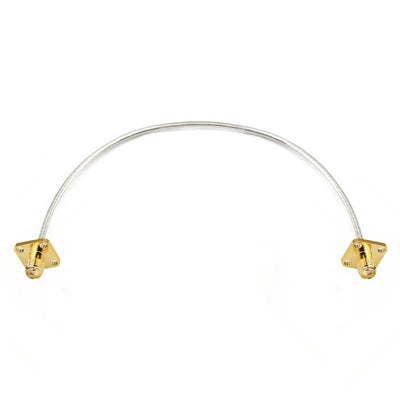 SMA 4 Hole Flange Female to SMA 4 Hole Flange Female Cable Assembly | Hole Spacing 8.6mm | .141" Semi-flexible Cable without Jacket | DC-18GHz