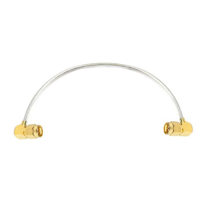 SMA Right Angle Male to SMA Right Angle Male Cable Assembly | .141" Semi-flexible Cable without Jacket | DC-6GHz