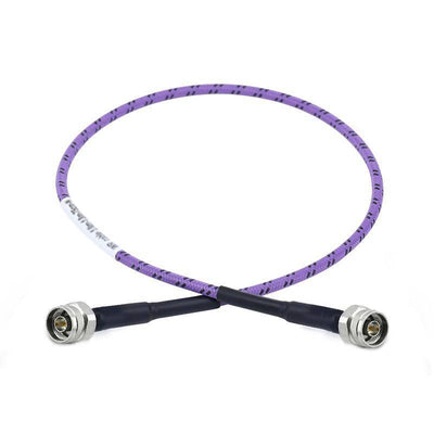 N Male to N Male Cable Assembly | 205A Low Loss Phase Stable Flexible Coax Cable With FEP Jacket | With Armor | DC - 18GHz | Insertion loss 1.05dB/m @18GHz
