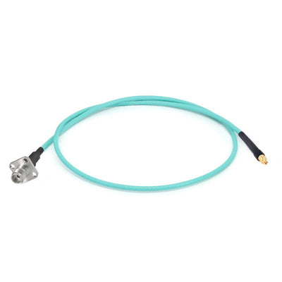 1.85mm 4 Hole Flange Female to G3PO(SMPS) Female Cable Assembly | RG-405SS Flexible Coax Cable | DC - 67GHz