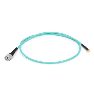 2.4mm Male to GPPO(Mini-SMP) Right Angle Female Cable Assembly | RG-405SS Flexible Coax Cable | DC - 40GHz