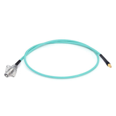 2.92mm 4 Hole Flange Female to G3PO(SMPS) Female Cable Assembly | RG-405SS Flexible Coax Cable | DC - 40GHz