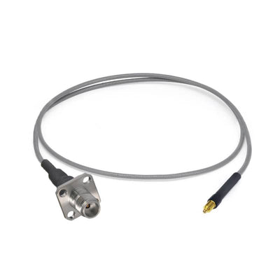 1.85mm 4 Hole Flange Female to G3PO(SMPS) Female Cable Assembly | 3506 Series Low Loss Phase Stable Flexible Coax Cable | DC - 67GHz