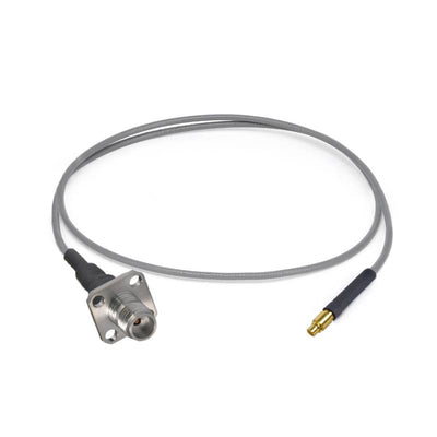 1.85mm 4 Hole Flange Female to MMPX Male Cable Assembly | 3506 Series Low Loss Phase Stable Flexible Coax Cable | DC - 67GHz
