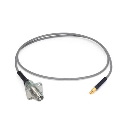 2.92mm 4 Hole Flange Female to GPPO(Mini-SMP) Female Cable Assembly | 3506 Series Low Loss Phase Stable Flexible Coax Cable | DC - 40GHz