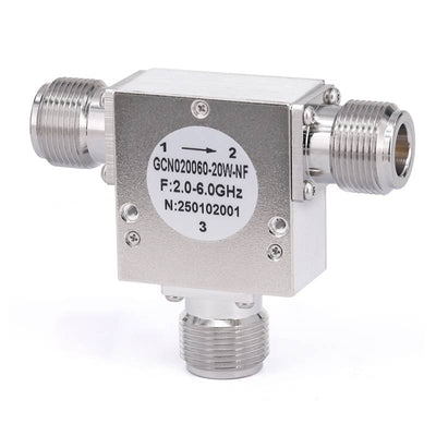 Circulator with 15dB Isolation from 2GHz to 6GHz | 20 Watts with N Female