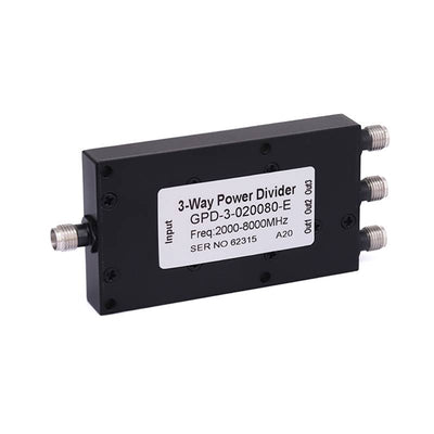 3-Way SMA Power Divider | 2 GHz to 8 GHz | Rated at 20 Watts