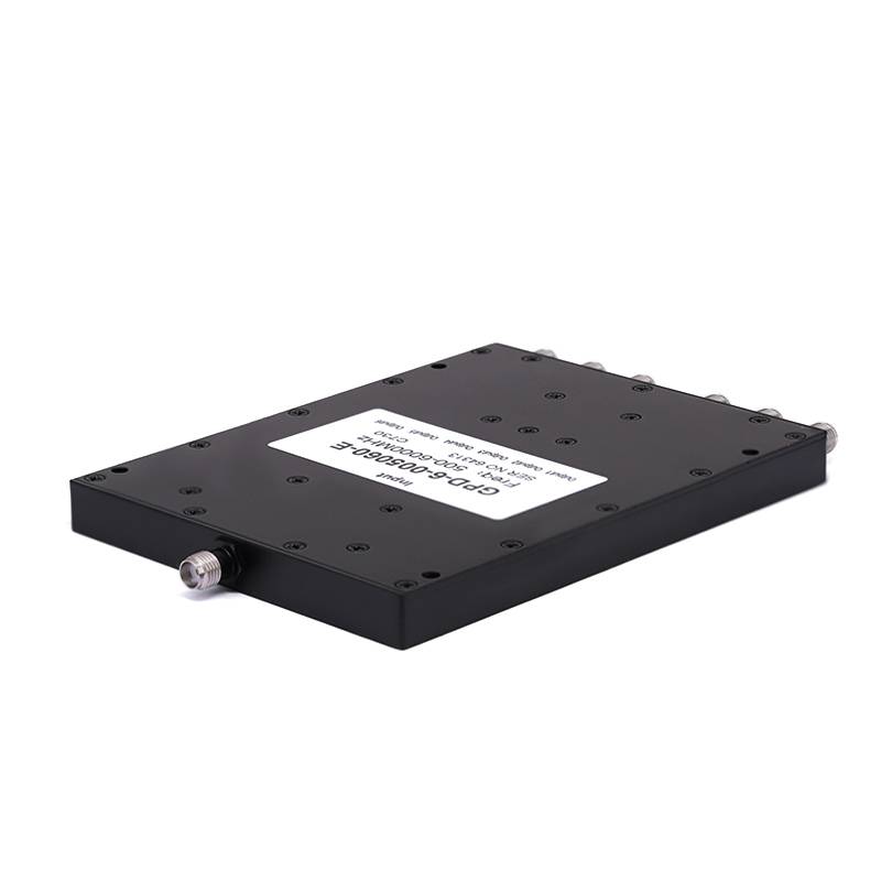6-Way SMA Power Divider From 0.5 GHz to 6 GHz Rated at 30 Watts