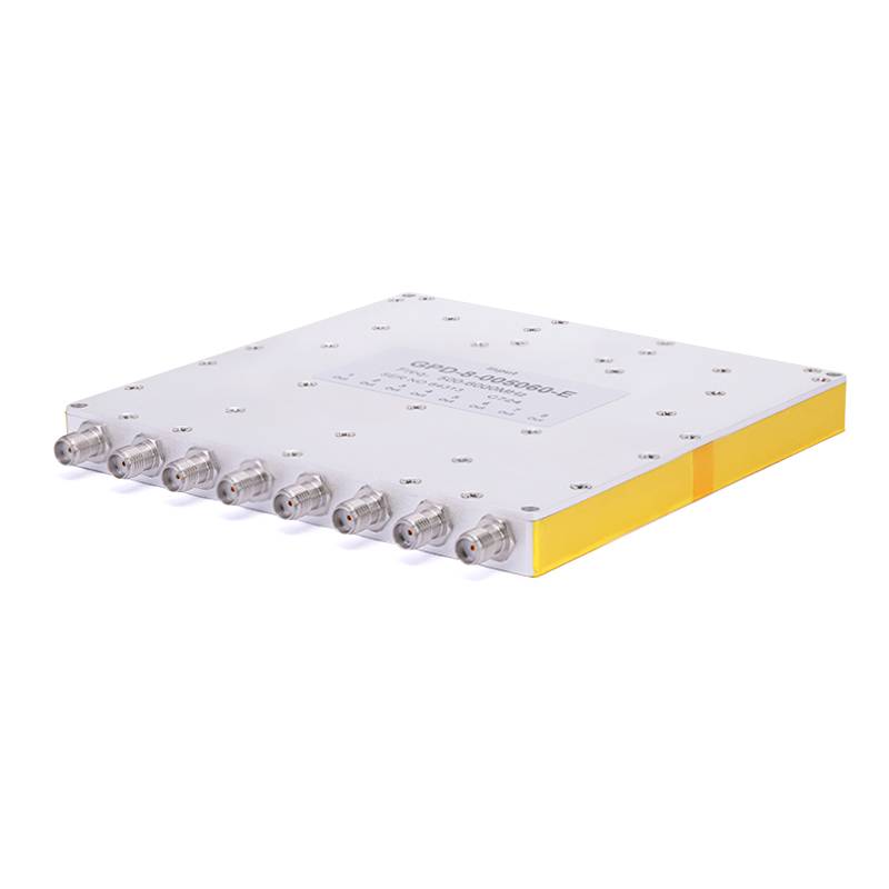 8-Way SMA Power Divider From 0.5 GHz to 6 GHz Rated at 30 Watts