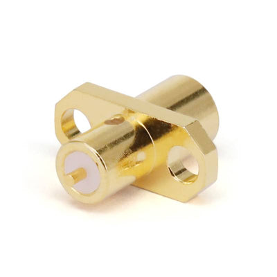 GPO (SMP) Male Full Detent Connector with 2 Hole Flange | DC - 26.5GHz