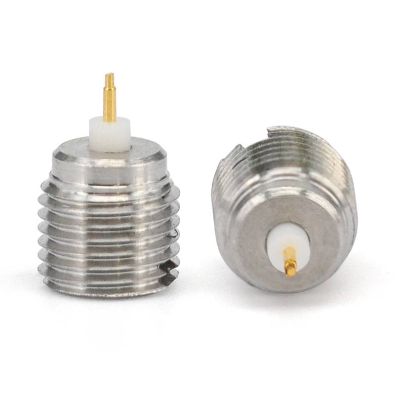 GPO(SMP) Male Bulkhead Mount Connector for PCB, DC - 26.5GHz, Limited Detent