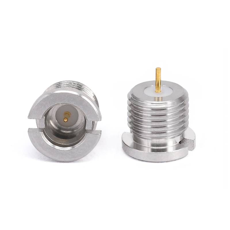 GPO(SMP) Male Bulkhead Mount Connector for PCB, DC - 26.5GHz, Limited Detent