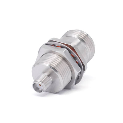 N Female to SMA Female Bulkhead Straight Precision Adapter | DC-18GHz