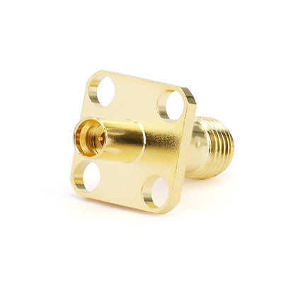 SMA Female to GPO(SMP) Male 4 Hole Flange Straight Adapter | DC-18GHz
