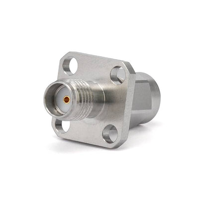 SMA Male to SMA Female 4 Hole Flange Straight Adapter | DC-18GHz