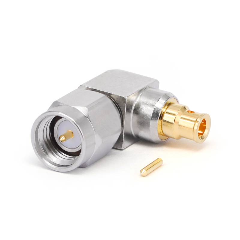 SMA Male Connector for .086'' Series Cables with Right Angle, DC - 18GHz