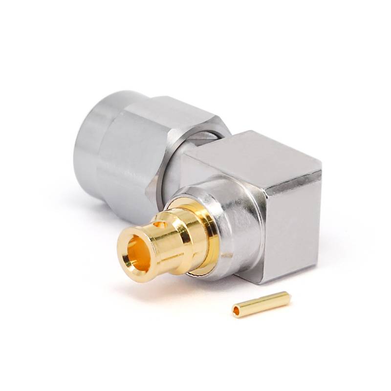 SMA Male Connector for .086'' Series Cables with Right Angle, DC - 18GHz