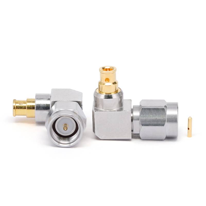 SMA Male Connector for . 086" Series Cables with Right Angle | DC - 18GHz