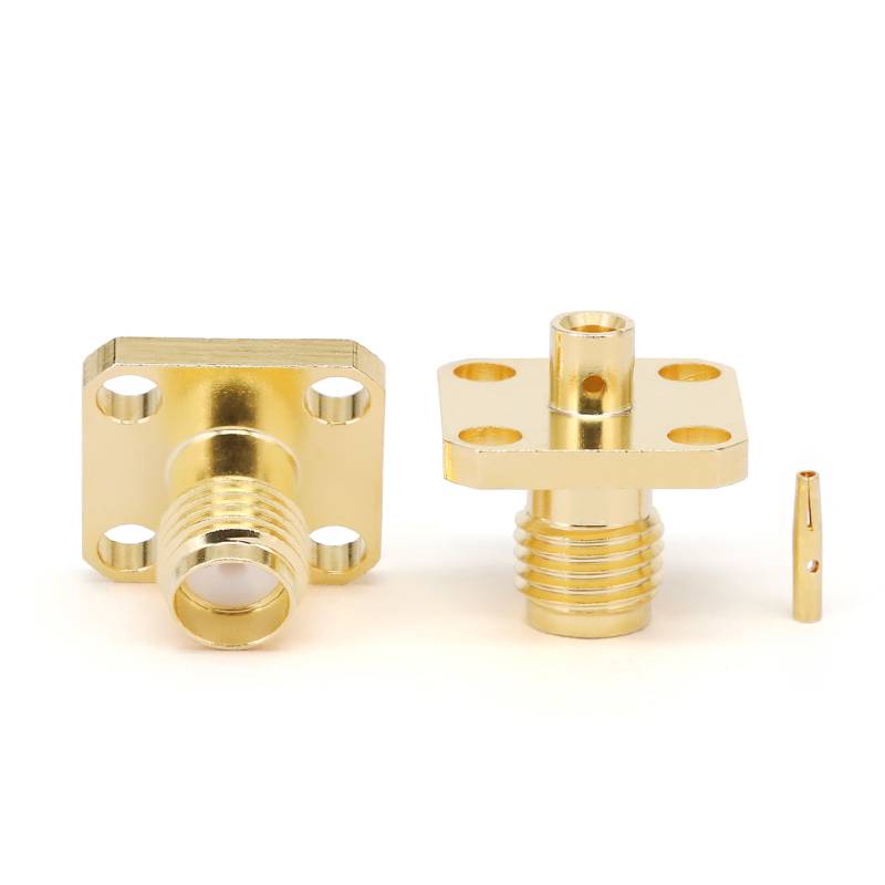SMA Female Connector for .086" Series Cables with 4 Hole Flange | DC - 18GHz